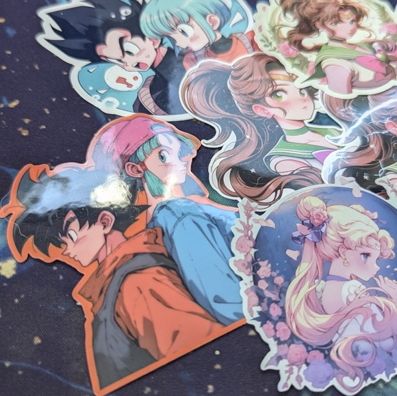 Mixed lot, sailor moon and dragon ball z stickers 11 stickers - Picture 2 of 6